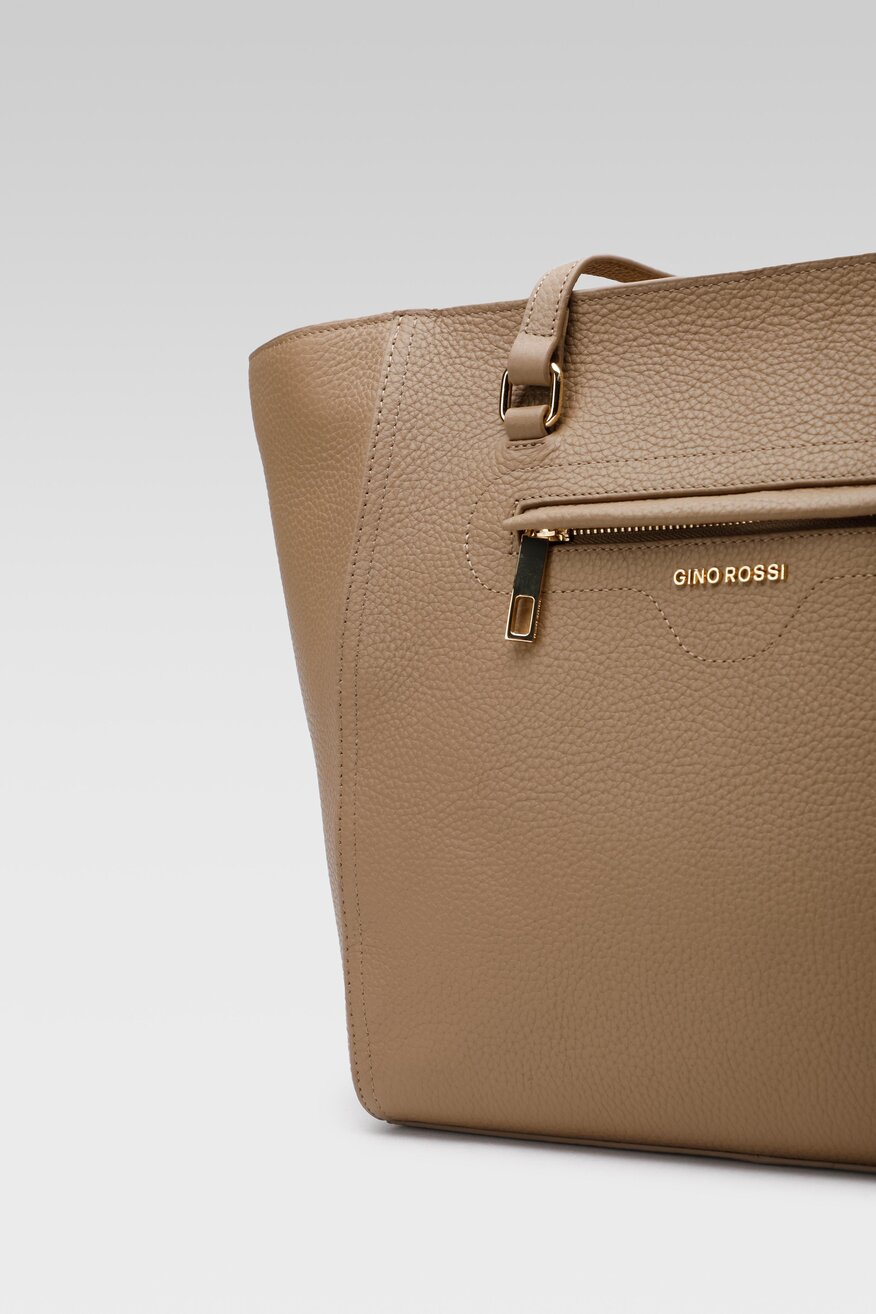 
                Gino Rossi - Torebka skórzana brązowa - 5904862050867