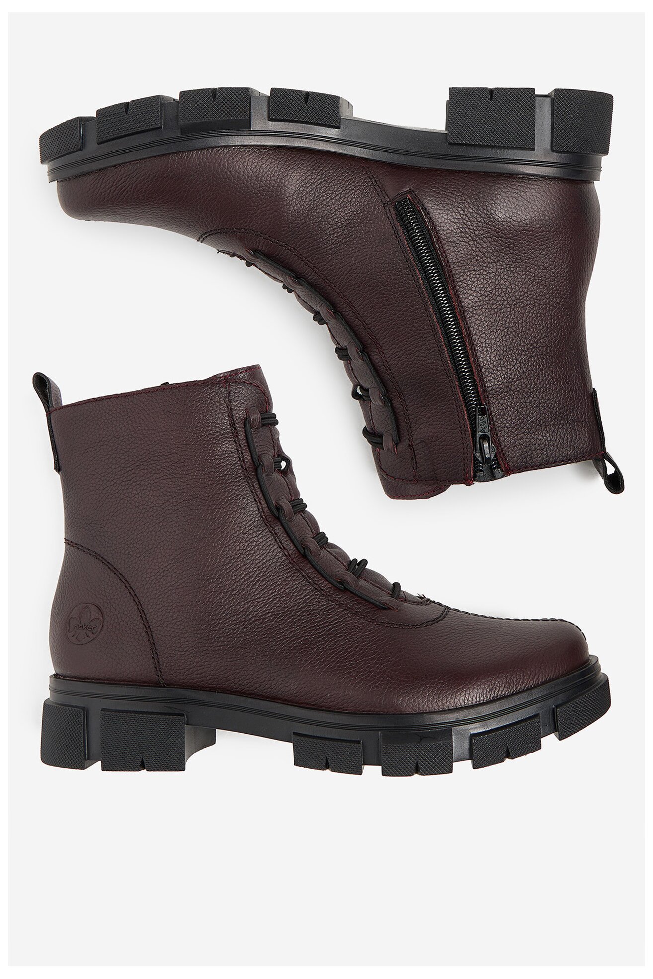 Trzewiki Rieker Y7150-35 Bordowy
