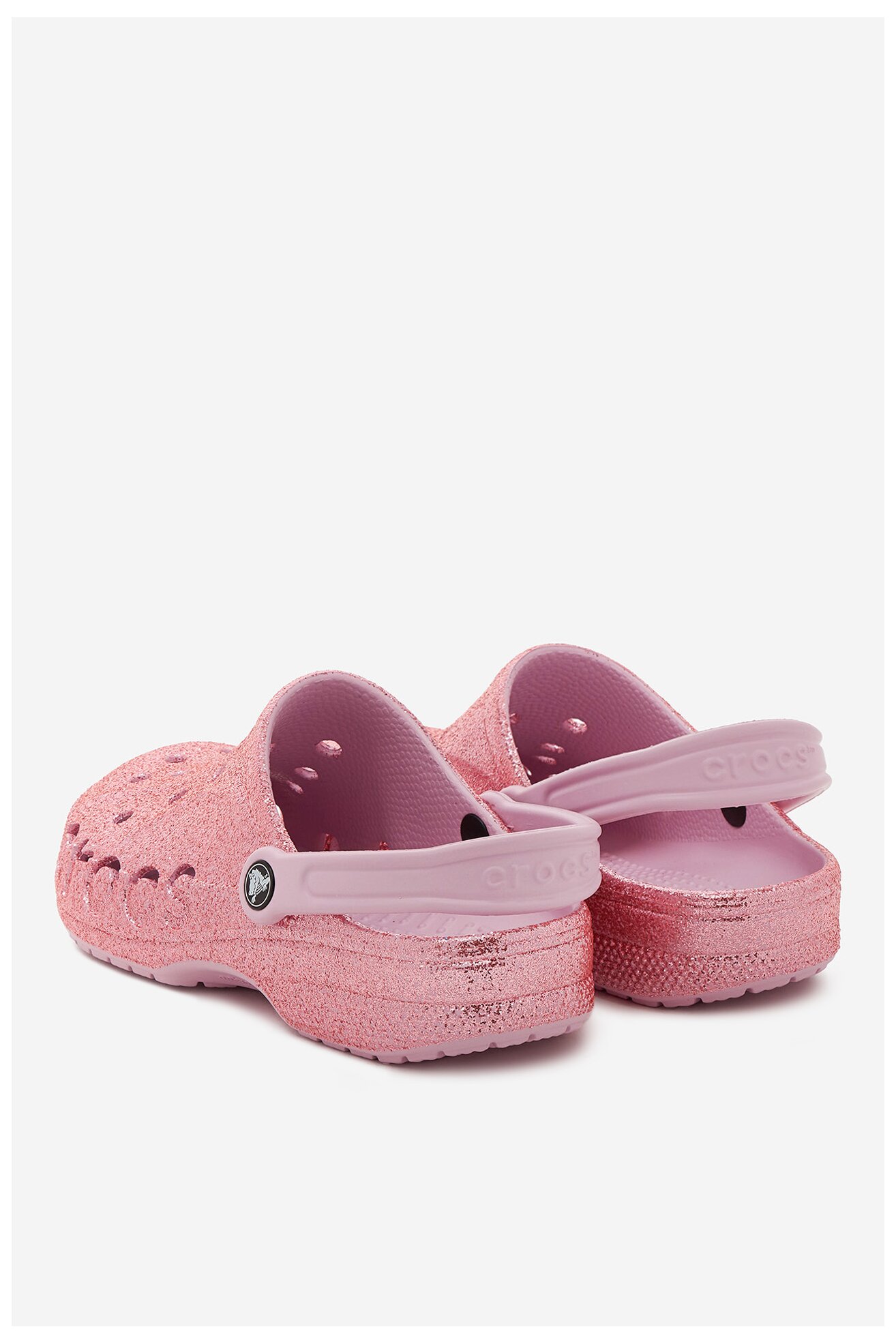 Klapki basenowe Crocs C-BAYA GLITTER CLOG 205925-6GD Różowy