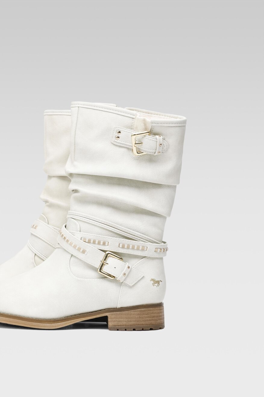 Mustang - Kozaki białe - 5904248961091