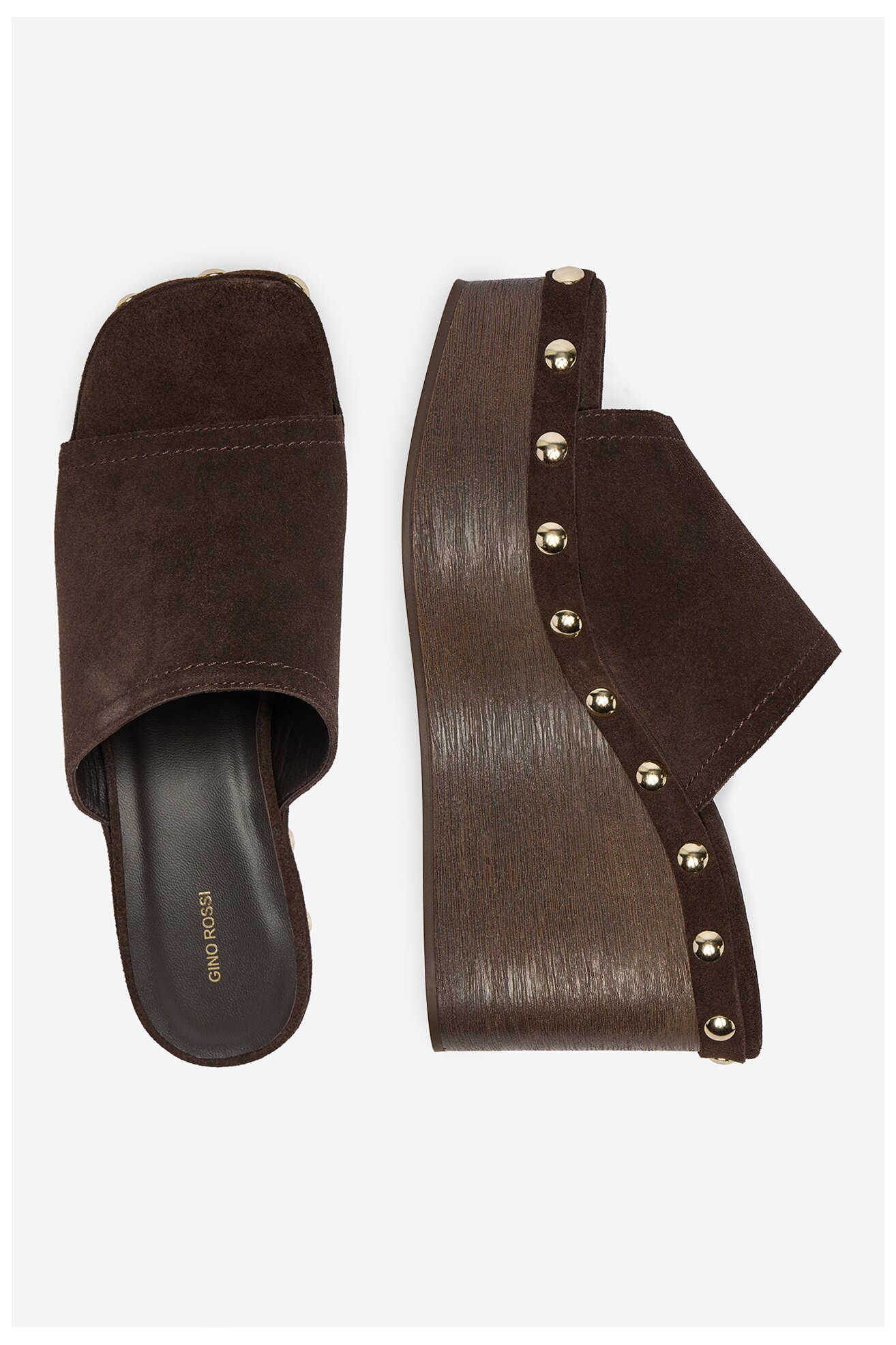 Шльопанець Gino Rossi EO-LZRL1347-2 ТЕМНО-КОРИЧНЕВИЙ