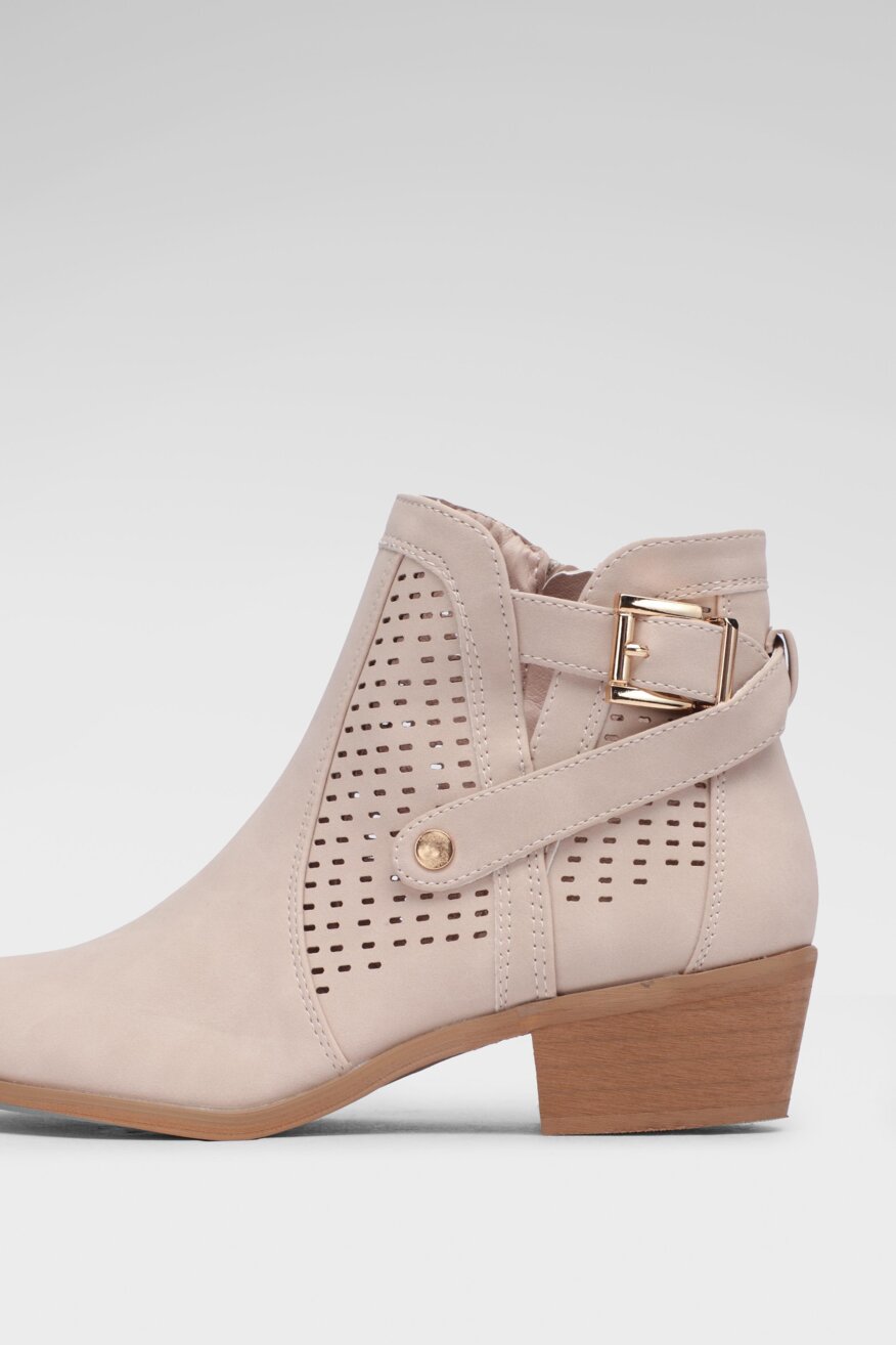 DeeZee - Botki na obcasie ażurowe - 5903698418117