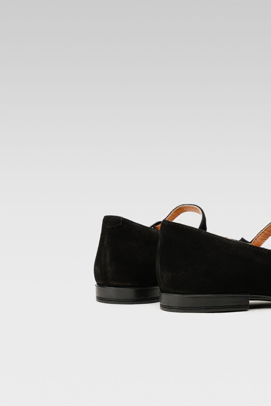 Lasocki - Baleriny skórzane z paskiem - 5904248527679