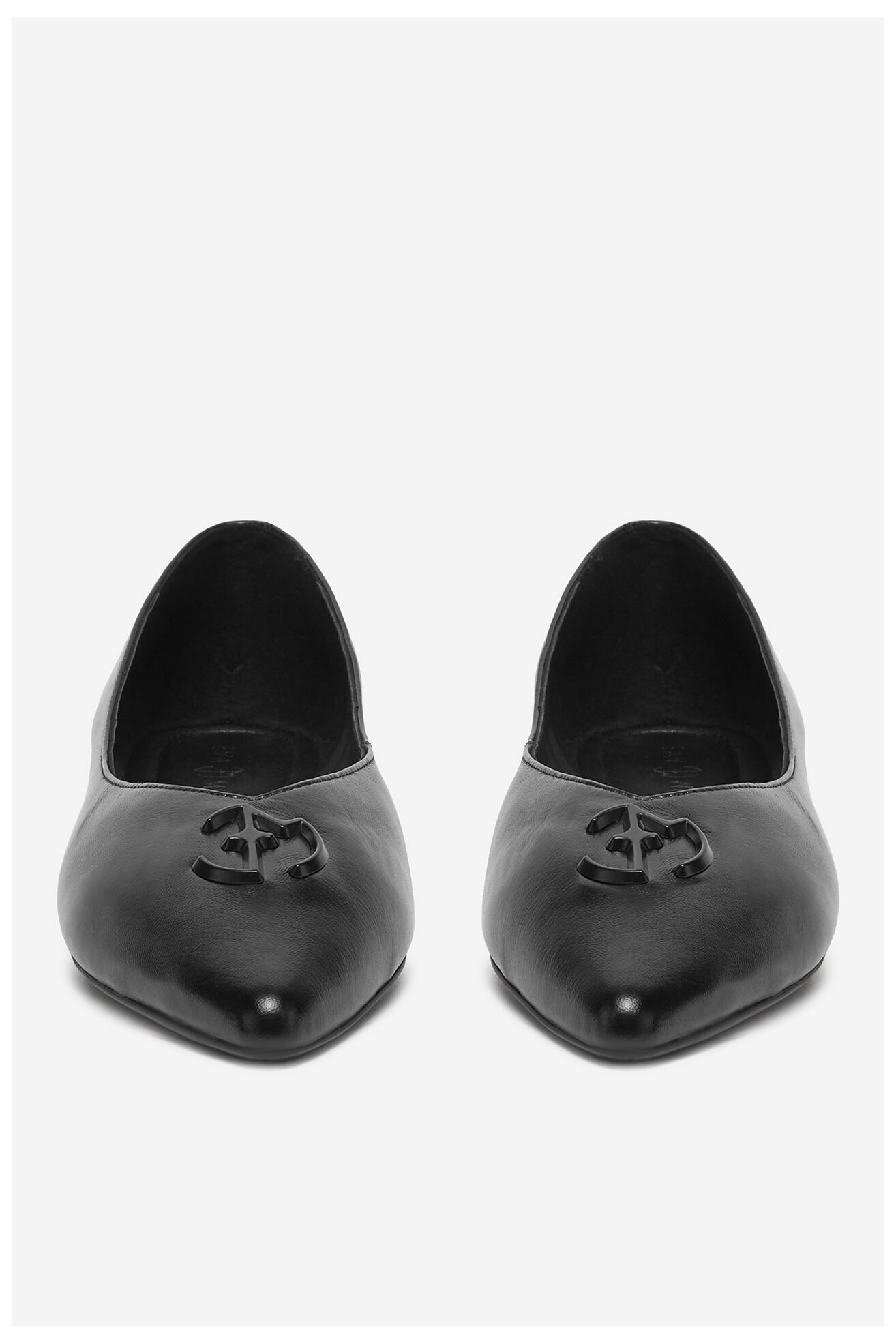 Baleríny EVA MINGE LEILA-SLT14086-1 ČERNÁ