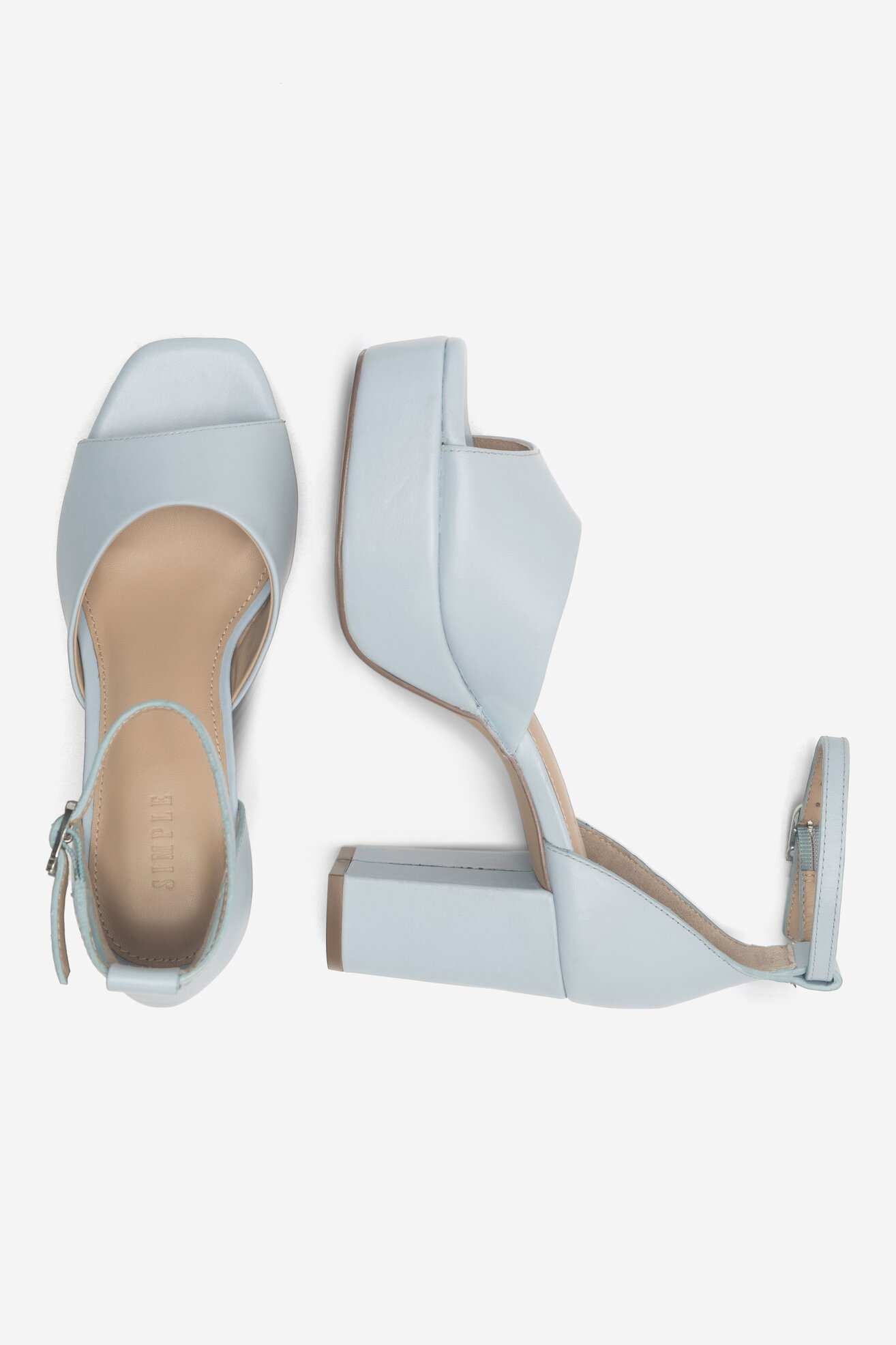 Sandały SIMPLE MURCIA-109610 Niebieski jasny