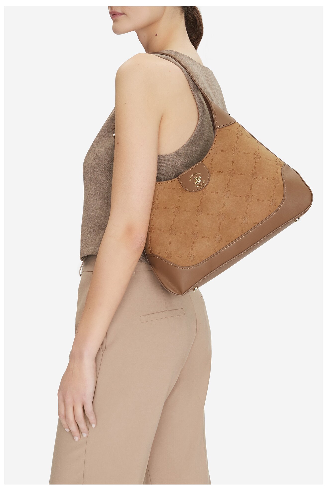 Geantă de mână Beverly Hills Polo Club BHPC-L-004-07 CREM