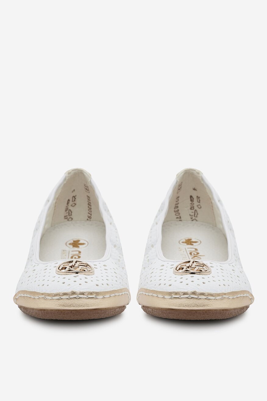 Baleríny Rieker BÍLÁ - 5903698361628