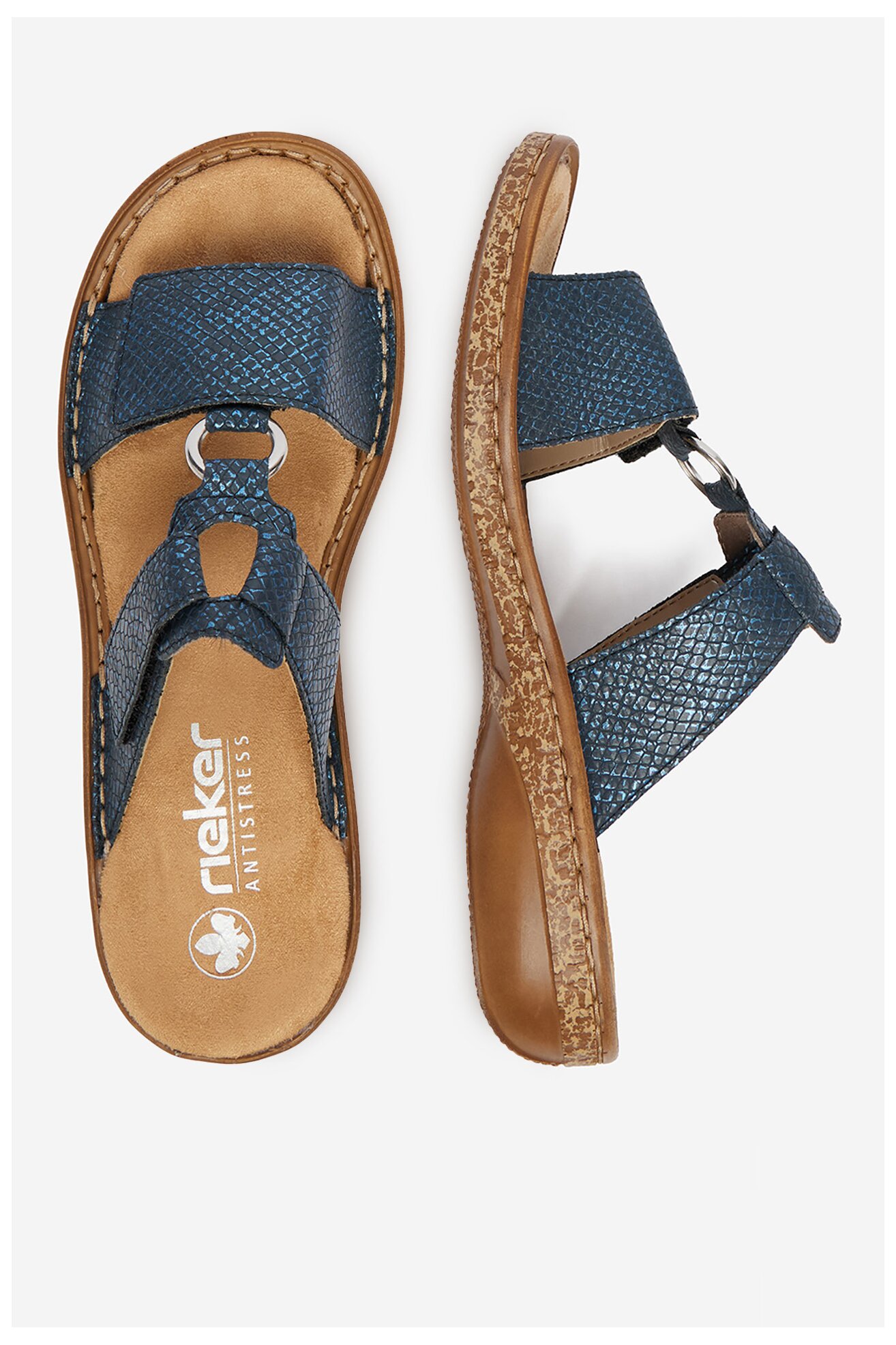 Klapki Rieker CEO-628P9-14 Granatowy