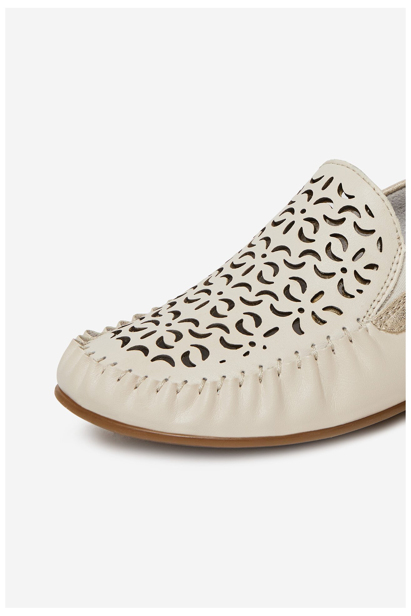 Baleriny Rieker CEO-L6350-60 Beżowy jasny