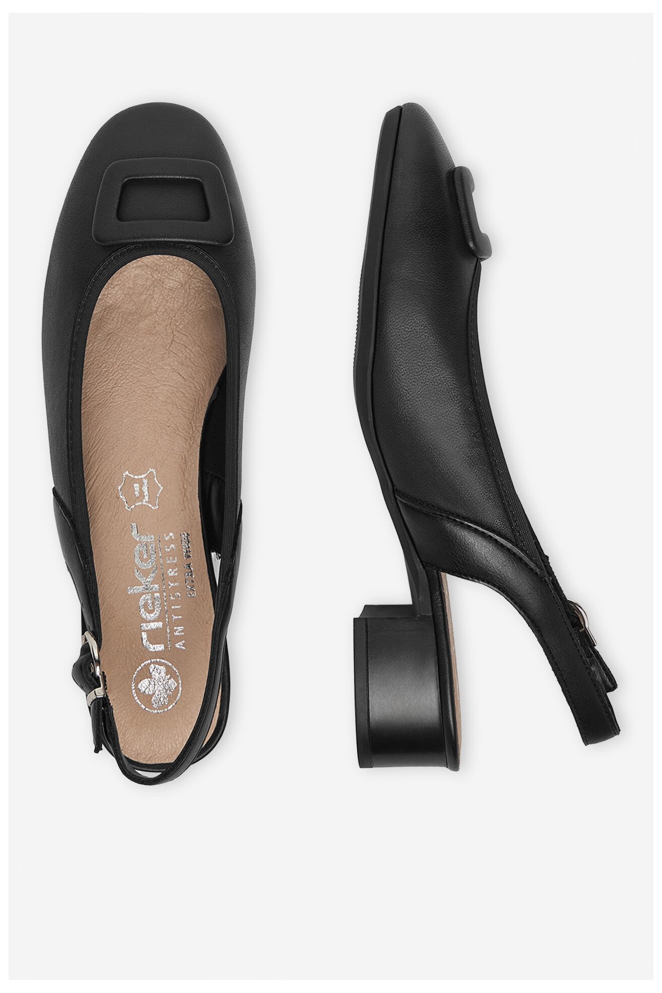 Czółenka Rieker CEO-43456-00 Czarny