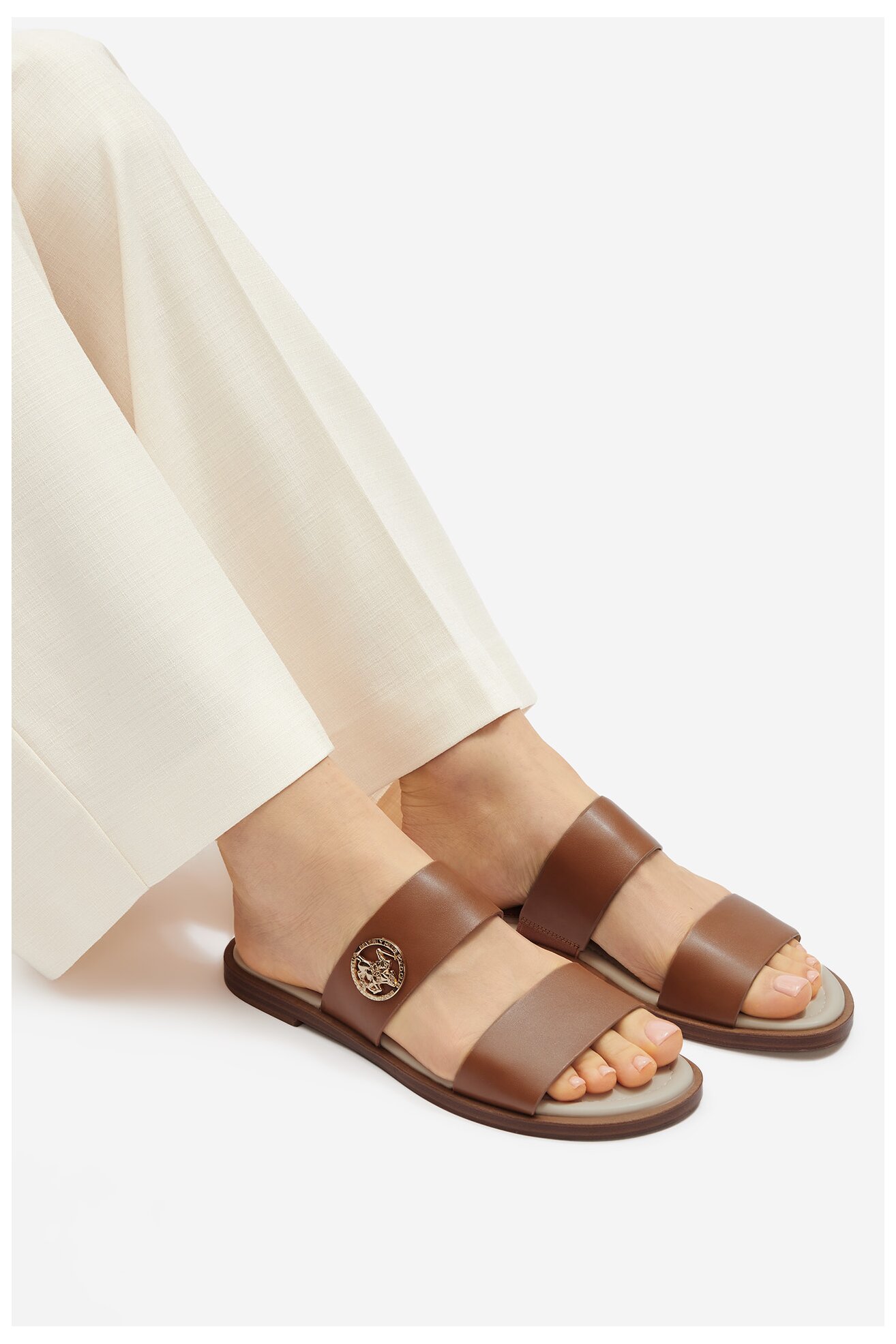 Șlapi Beverly Hills Polo Club HY58110-1 CREM