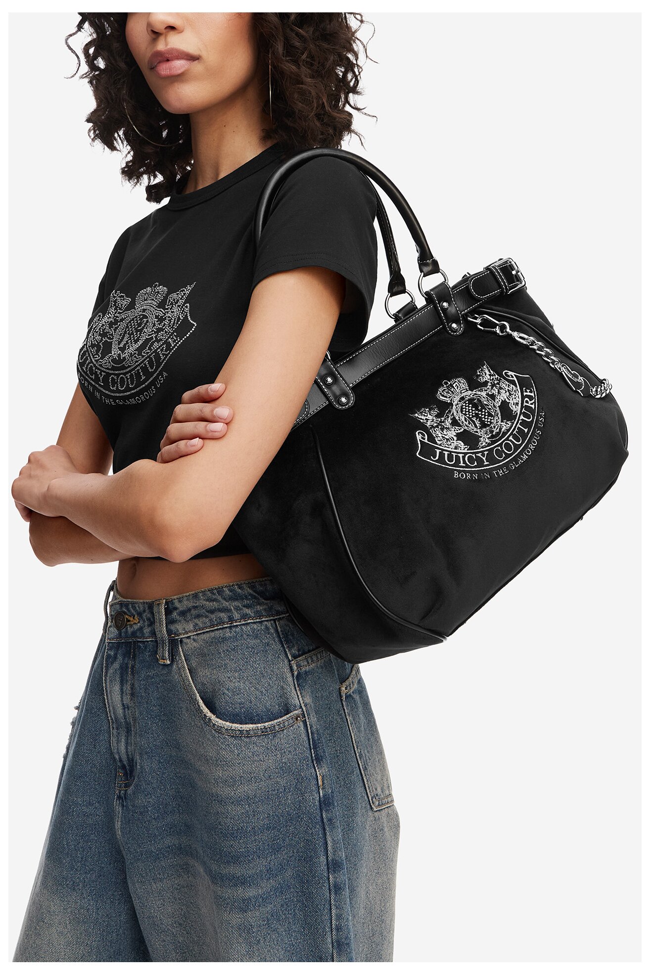 Сумка З Ремінцем Juicy Couture CEO-BIJXT8987WZC. ЧОРНИЙ