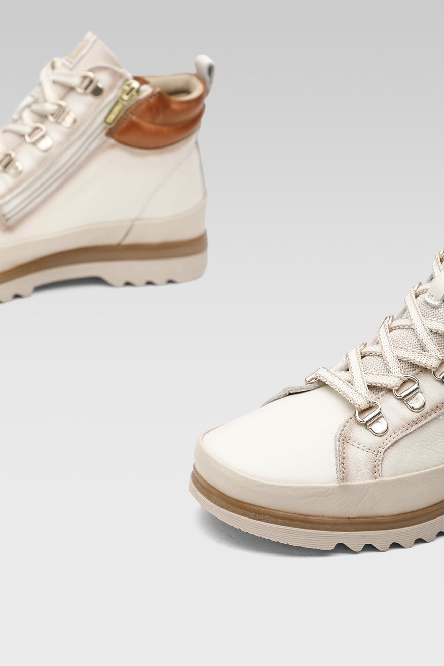 
                Pikolinos - Skórzane trzewiki białe - 5904862095370