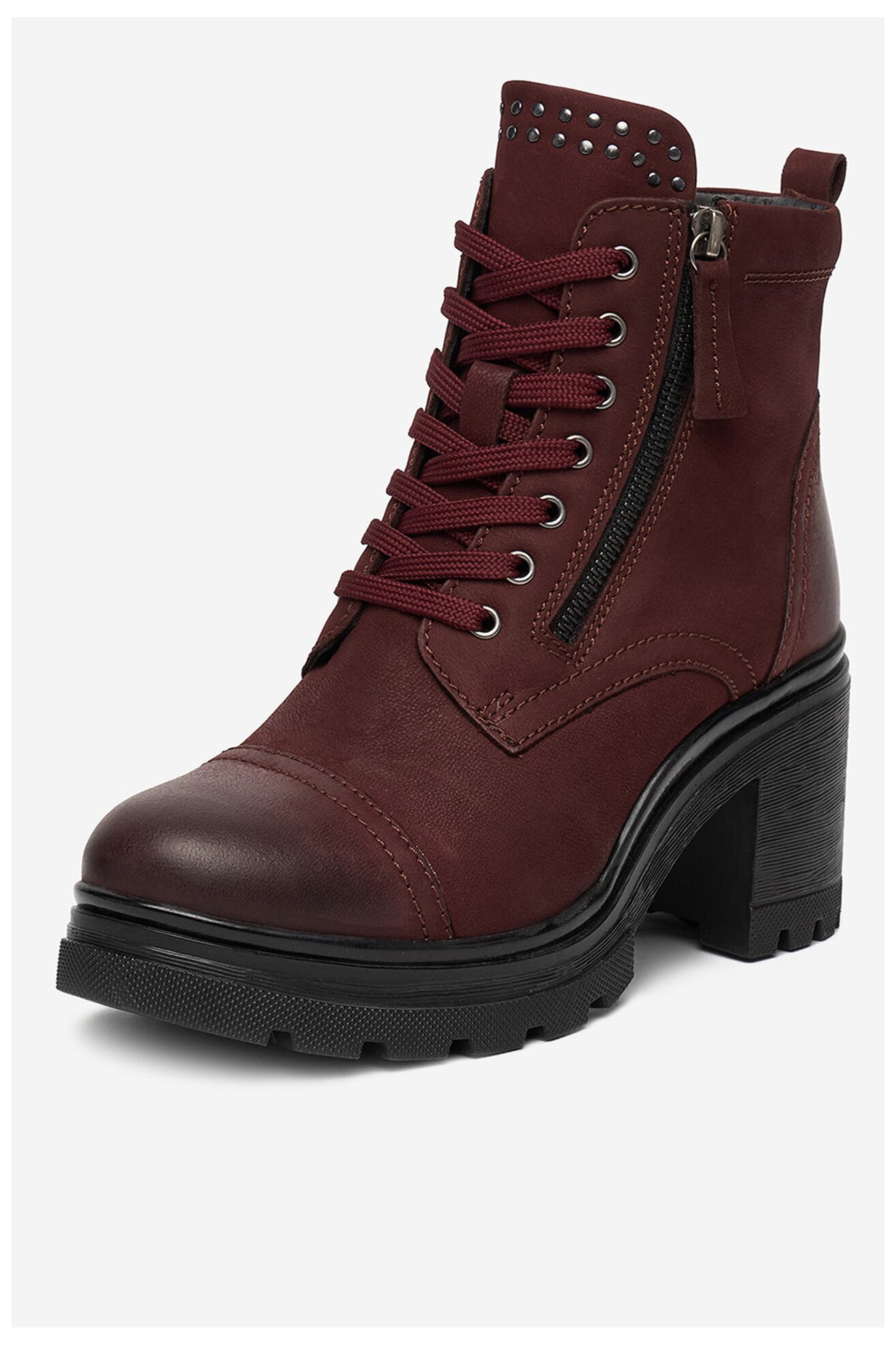 Šněrovací vyšší obuv Lasocki CEO-WI16-24474-02 BORDÓ