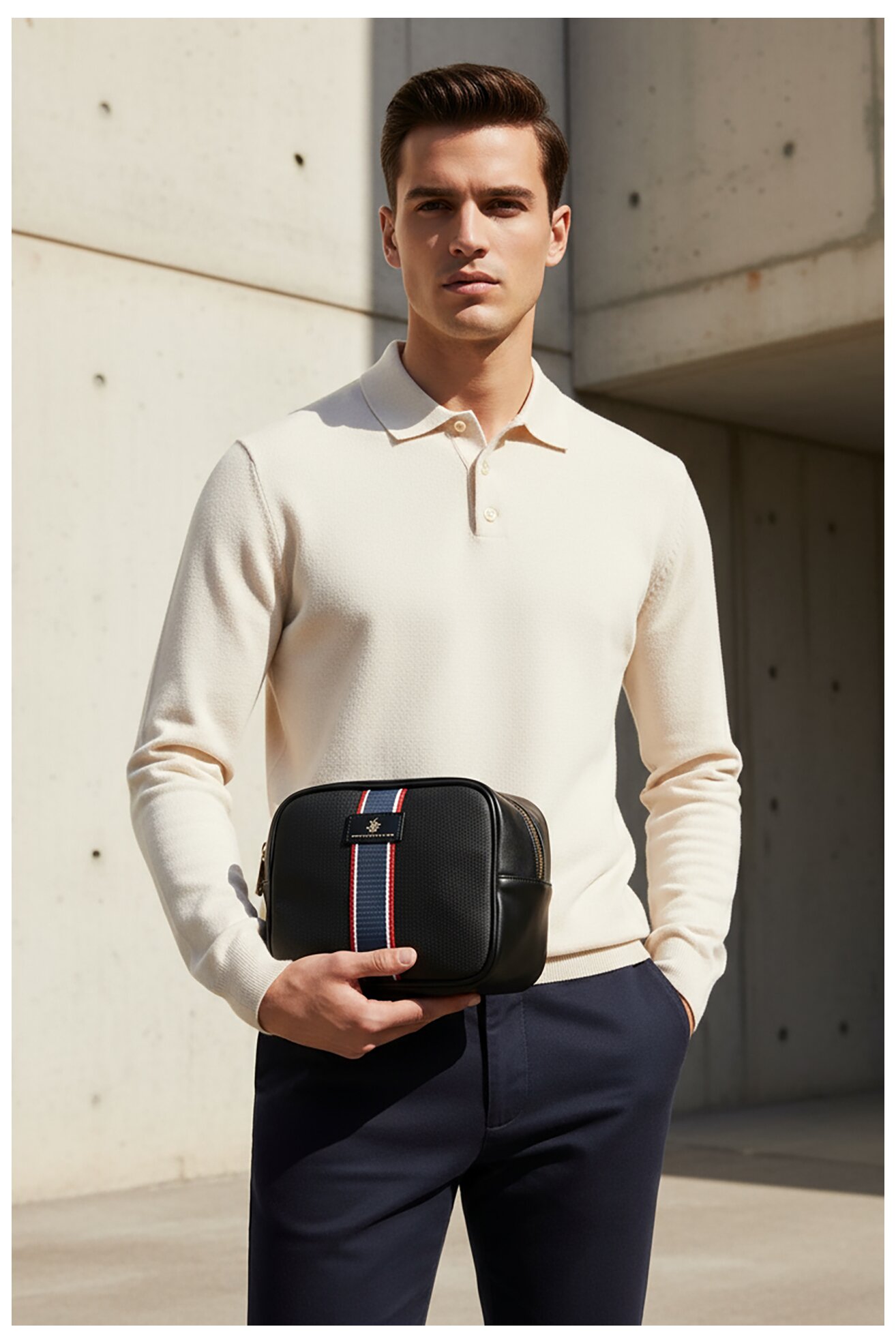 Trusă cosmetice de voiaj Beverly Hills Polo Club CEO-BHPC-W1-009-AW25 NEGRU