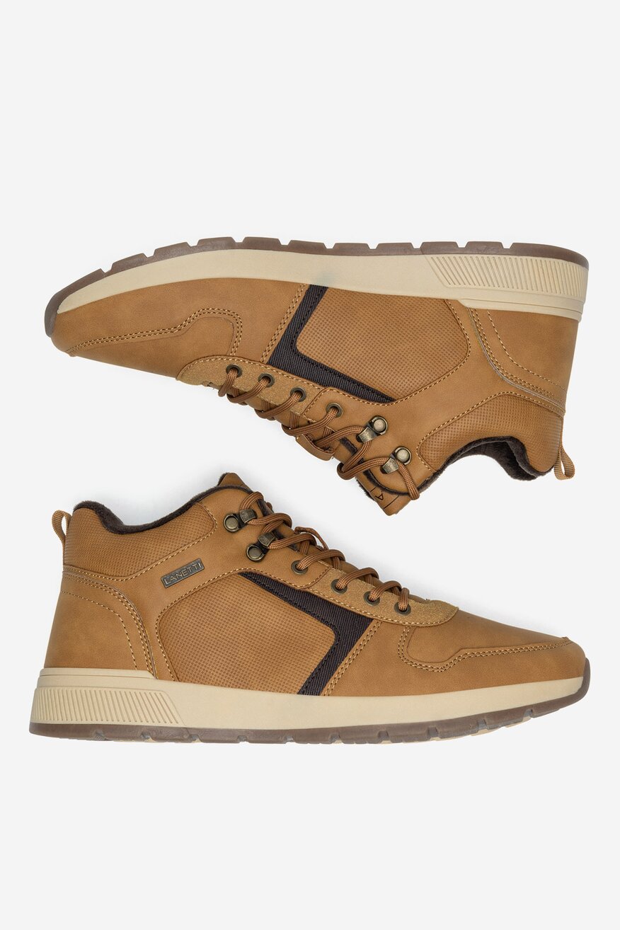 Šněrovací vyšší obuv Lanetti CAMEL - 5905588950066