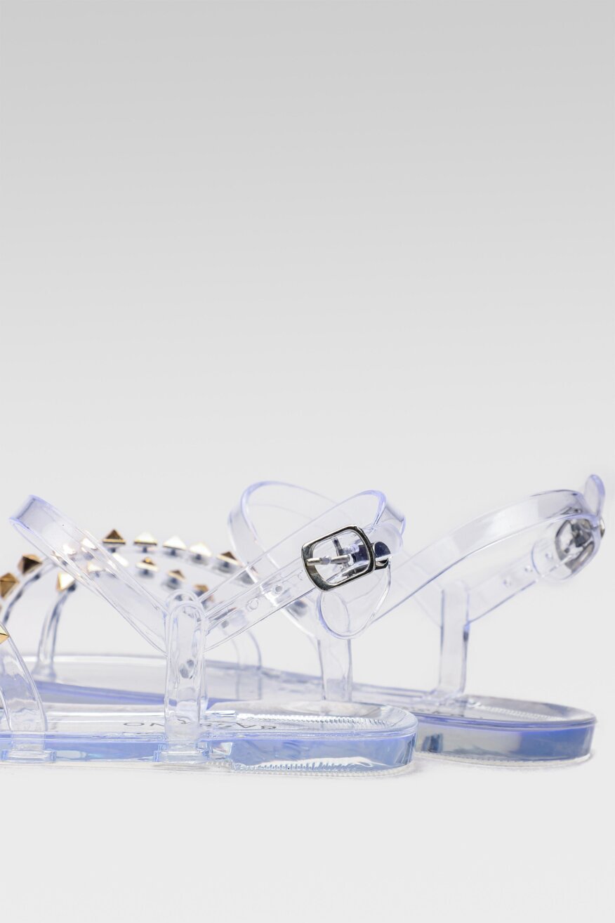 
                Bassano - Sandały z aplikacją srebrne - 5903698304809