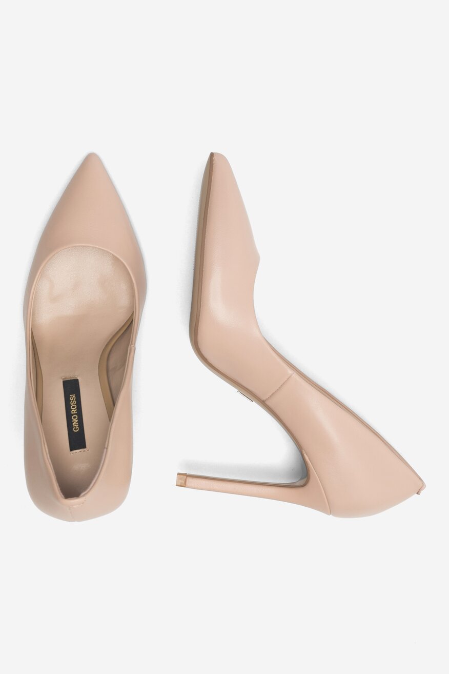 
                Gino Rossi - Skórzane czółenka różowe - 5904862634890