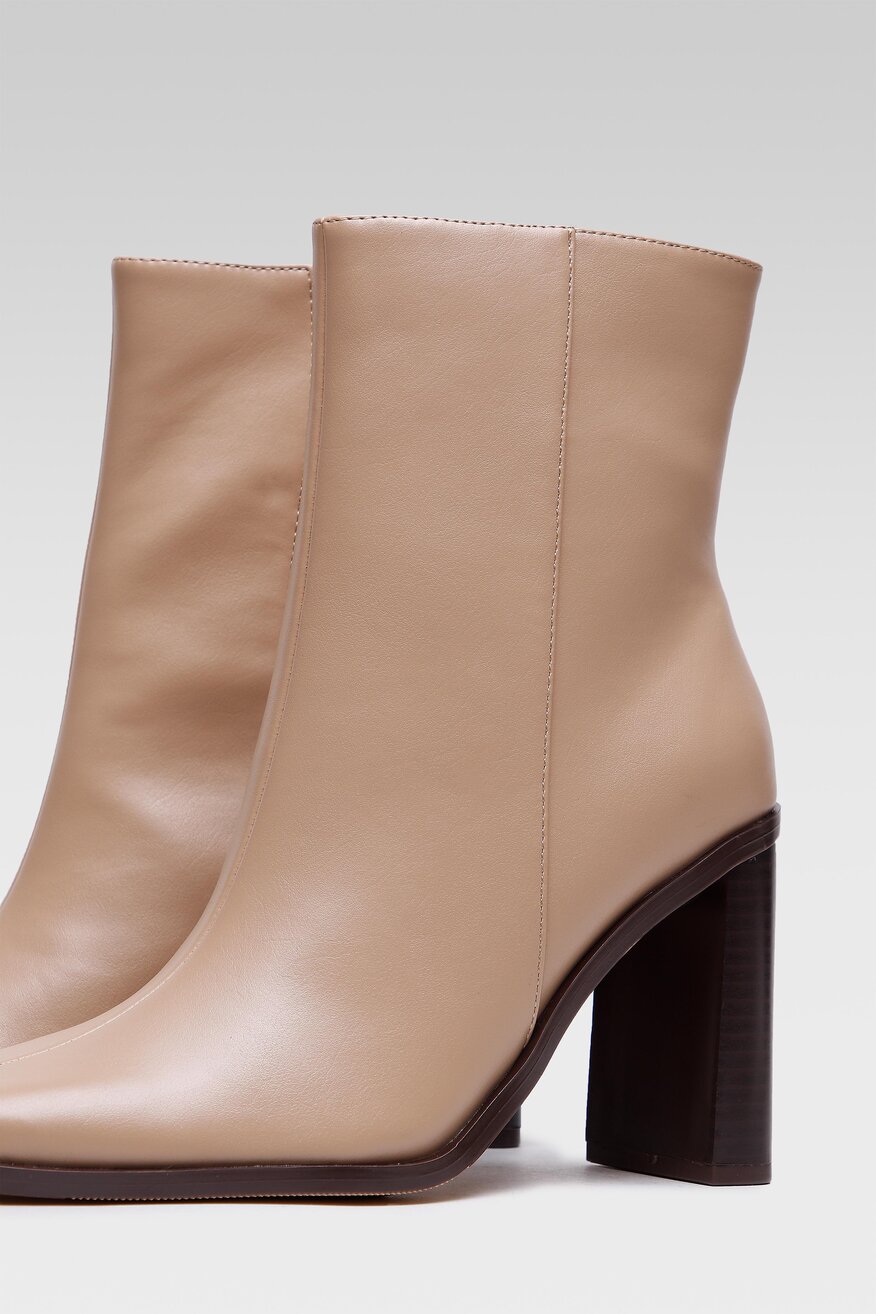 Jenny Fairy - Botki beżowe z suwakiem - 5903698895604