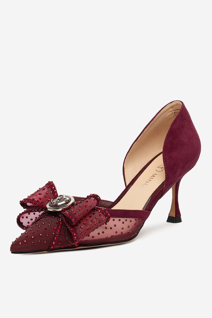 
                        Czółenka EVA MINGE EO-AVA-78096-202 Bordowy - 5906751284025