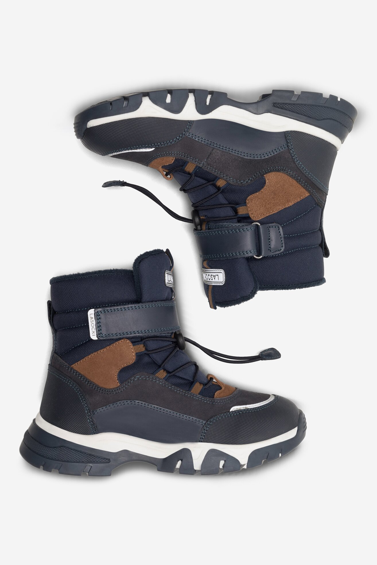 Šněrovací vyšší obuv Lasocki Young CEO-CI12-8387-04(IV)CH TMAVĚ MODRÁ