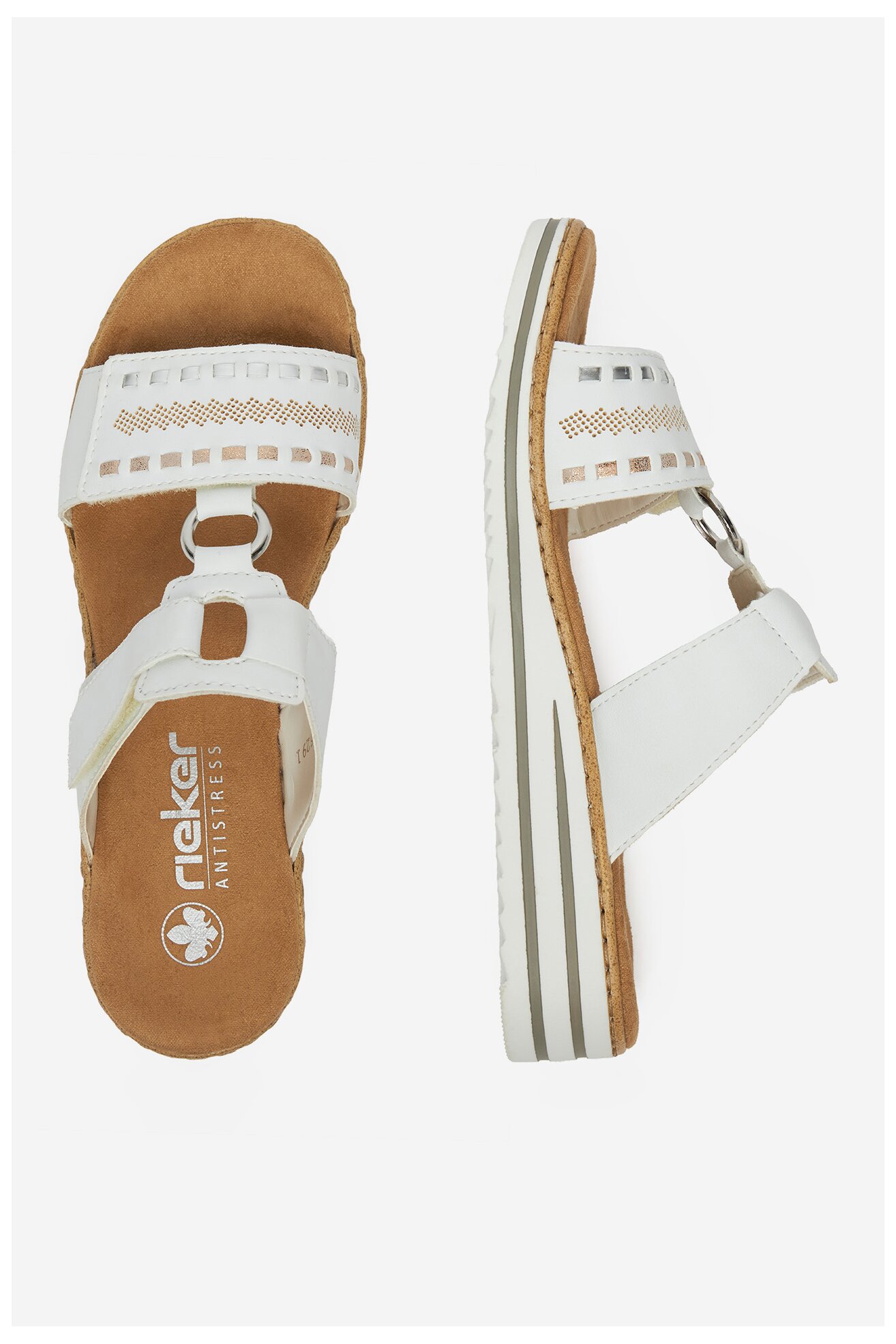 Șlapi Rieker V0636-80 ALB