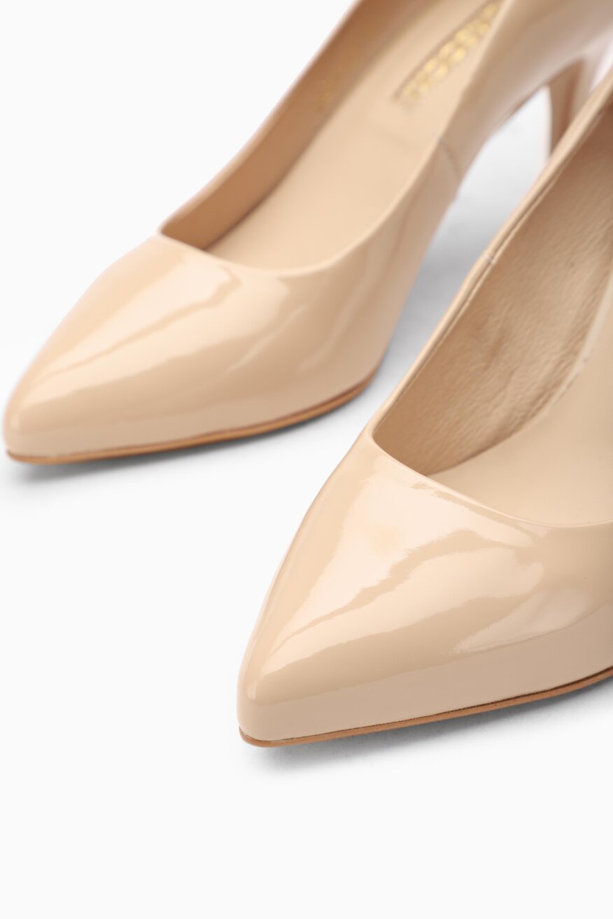 Lasocki - Skórzane czółenka na obcasie - 5903698315881