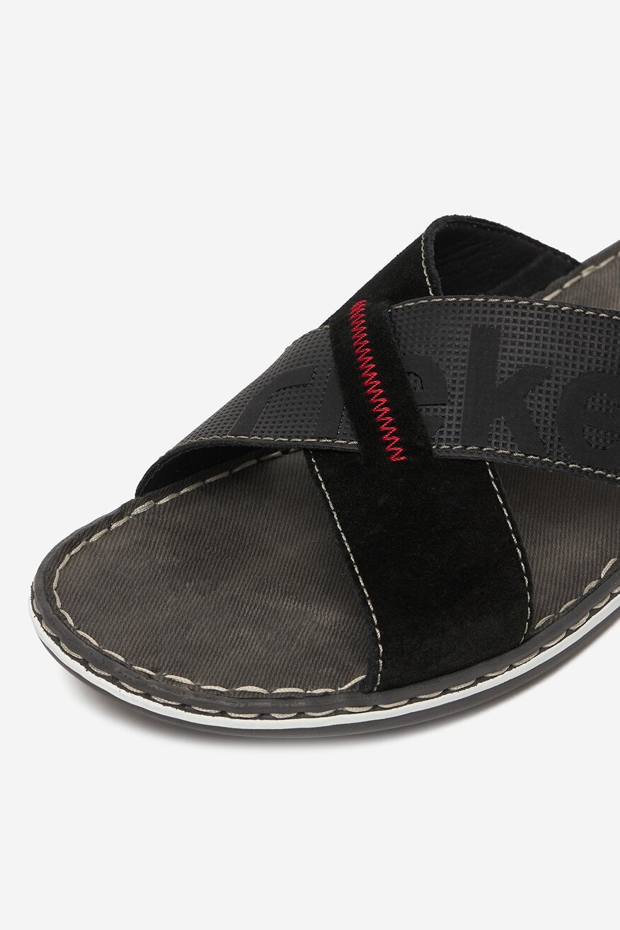 Rieker - Klapki skórzane - 5906751768150