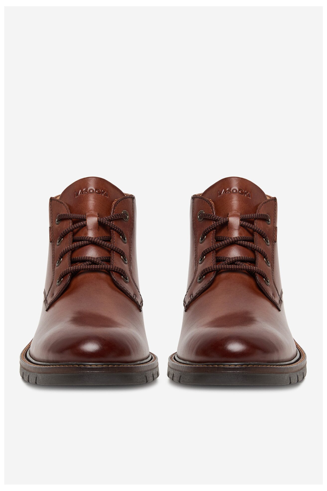 Šněrovací vyšší obuv Lasocki CEO-DAN-04 MB HNĚDÁ