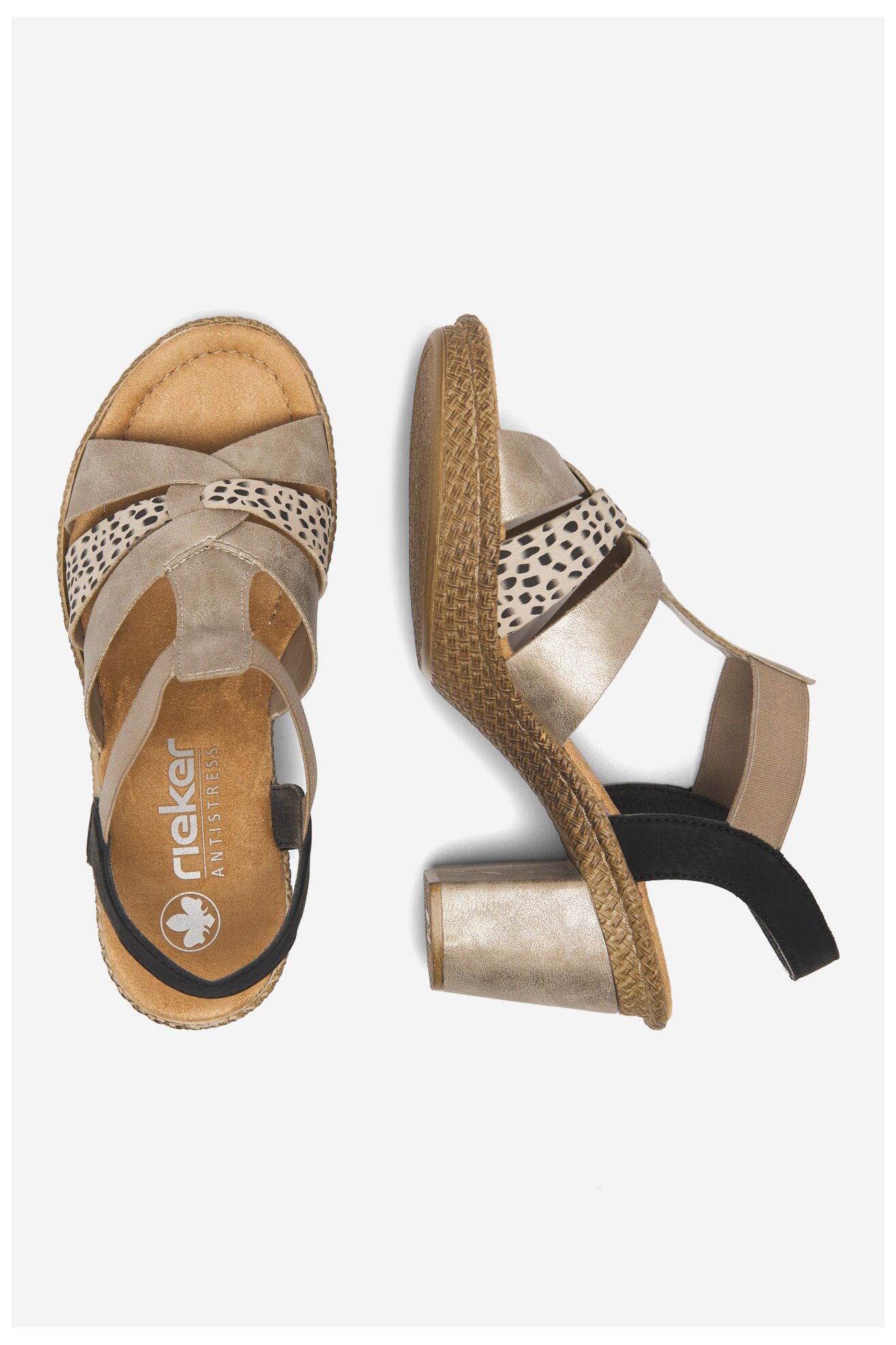 Sandały Rieker 665K3-60 Beżowy