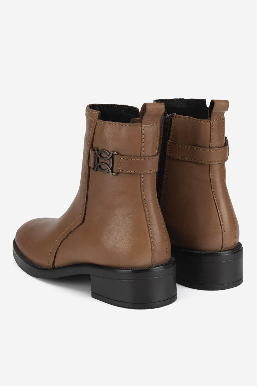 
                Lasocki - Botki skórzane ocieplane - 5905588965985