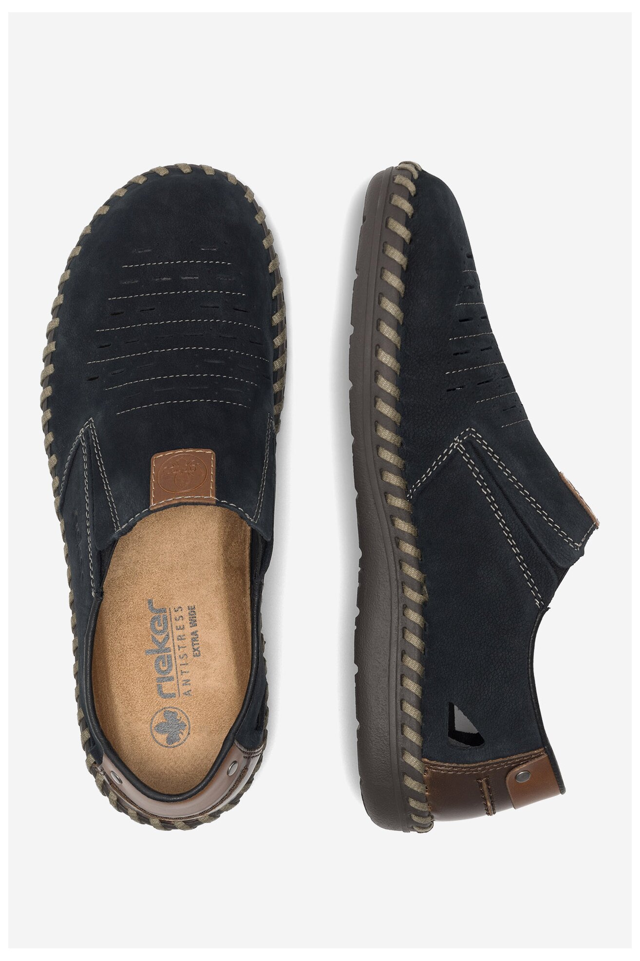 Polobotka Rieker B2457-14 BLANKYTNĚ MODRÁ