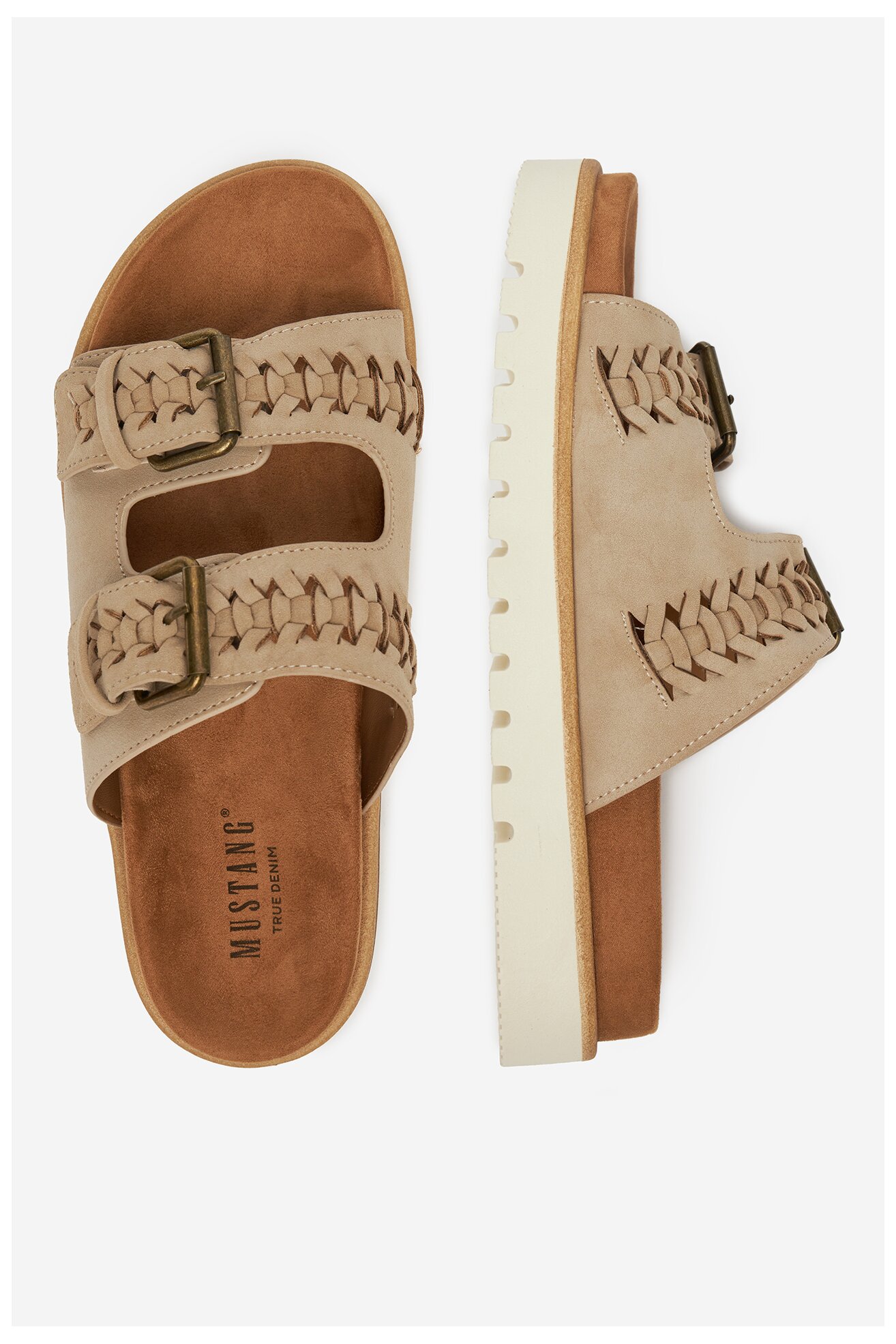 Klapki Mustang 1461-711 Beżowy
