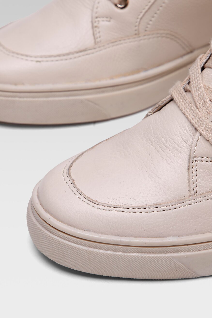 
                Badura - Skórzane trzewiki na koturnie - 5904248015985