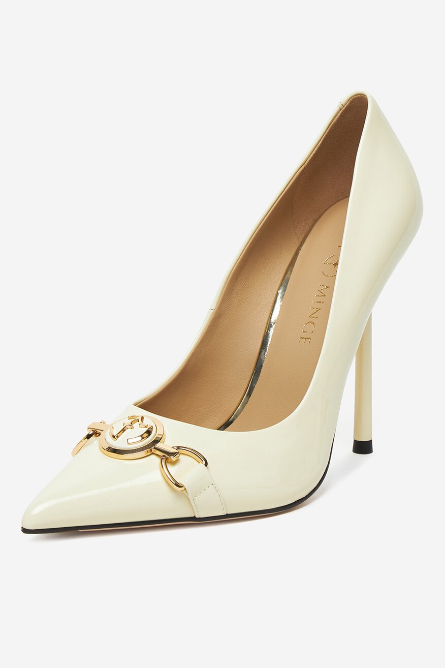 Pantofi cu toc EVA MINGE ALB - 5906751283486