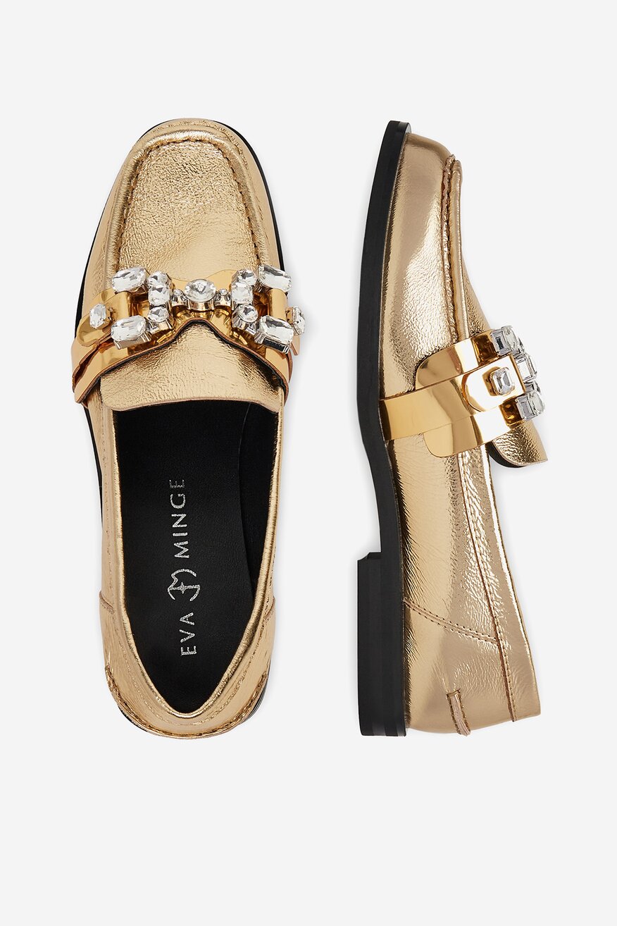 
                Мокасини EVA MINGE ЗЛАТИСТ - 5903419851766