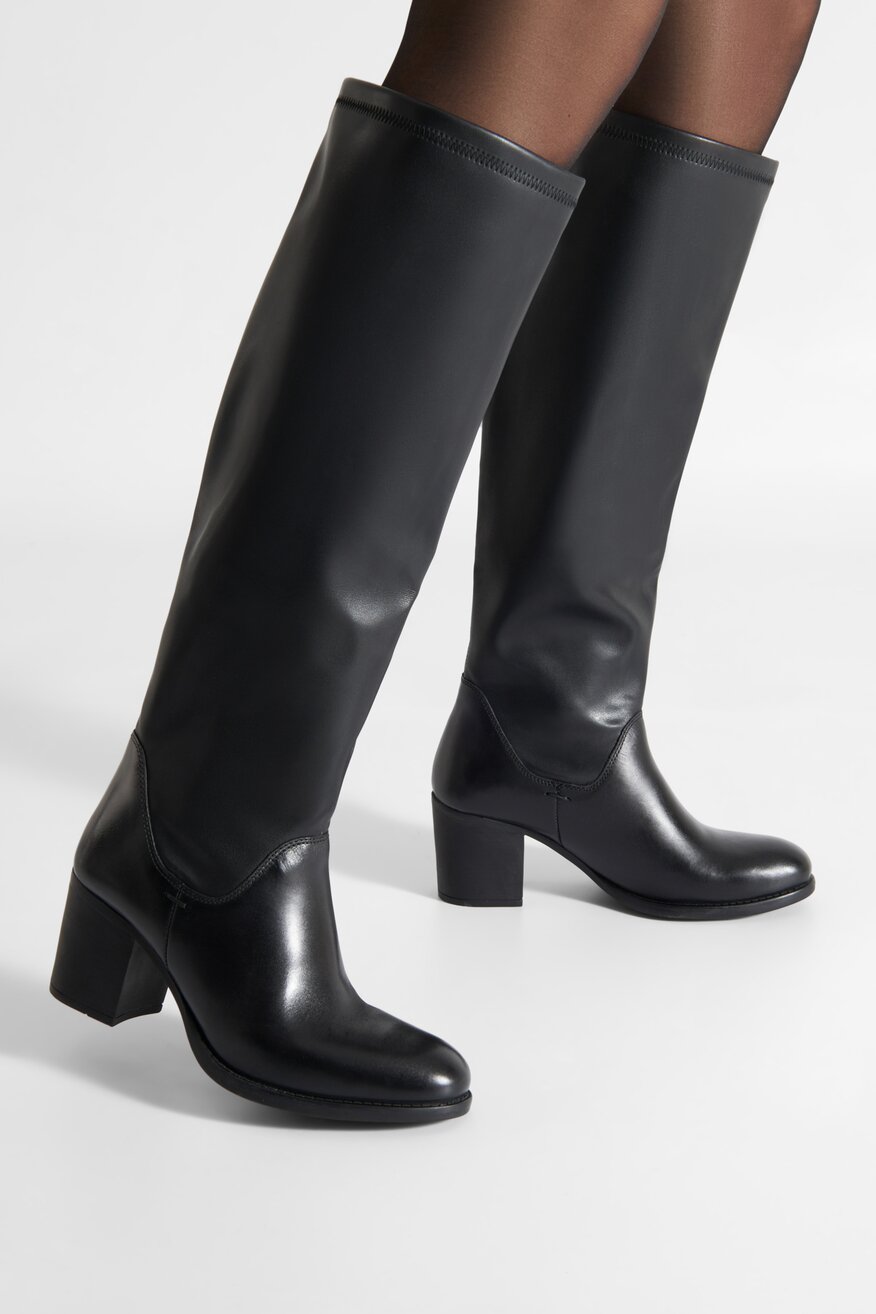 Lasocki - Kozaki skórzane na słupku - 5905588115441