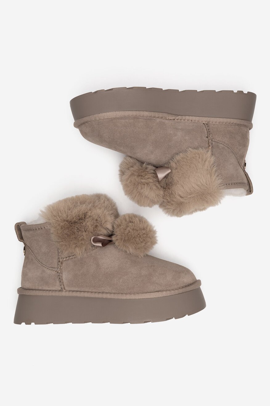 
                EVA MINGE - Śniegowce zamszowe ocieplane - 5905588899693