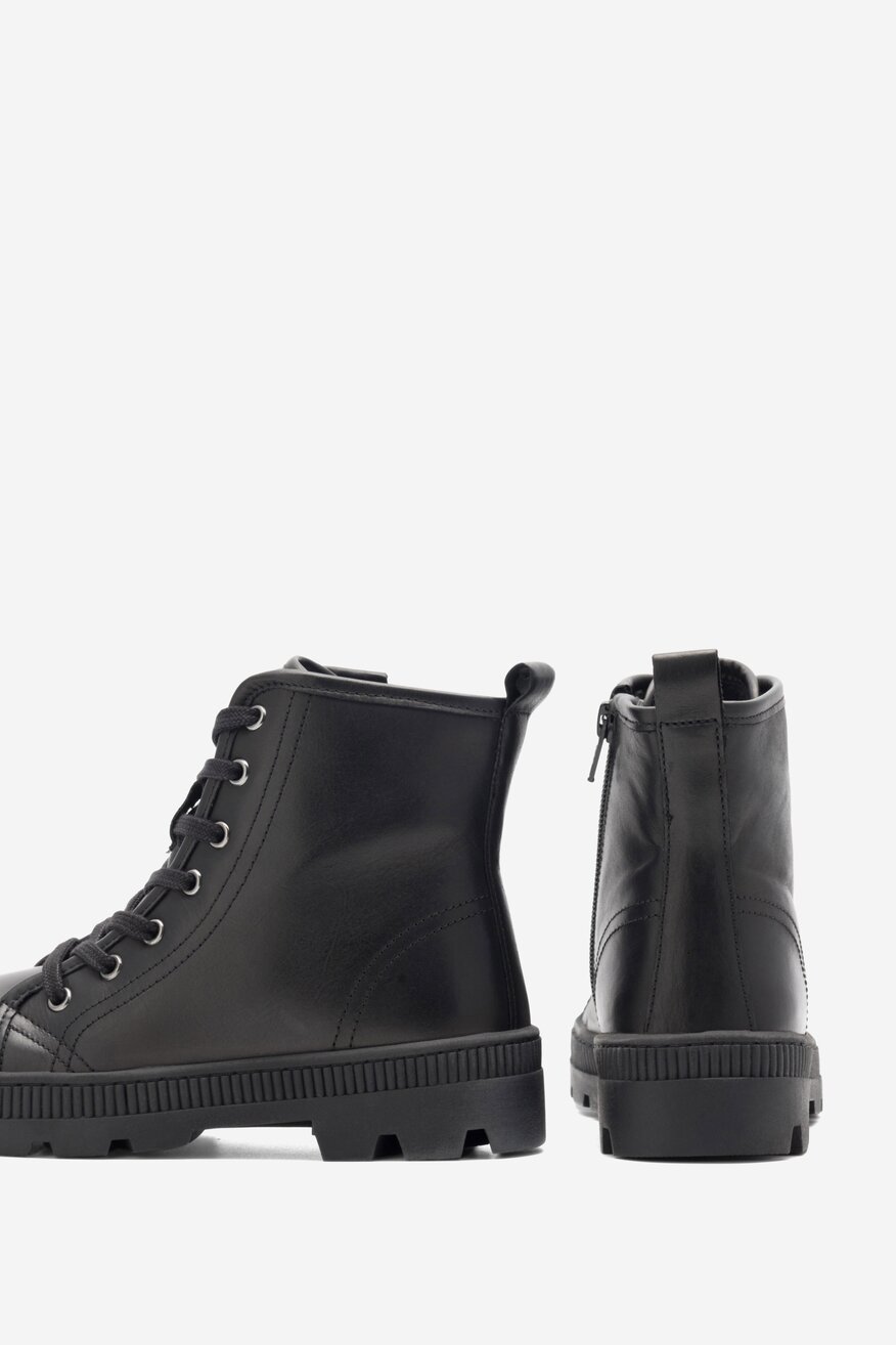 Lasocki Young - Trzewiki skórzane ocieplane - 5904862923598