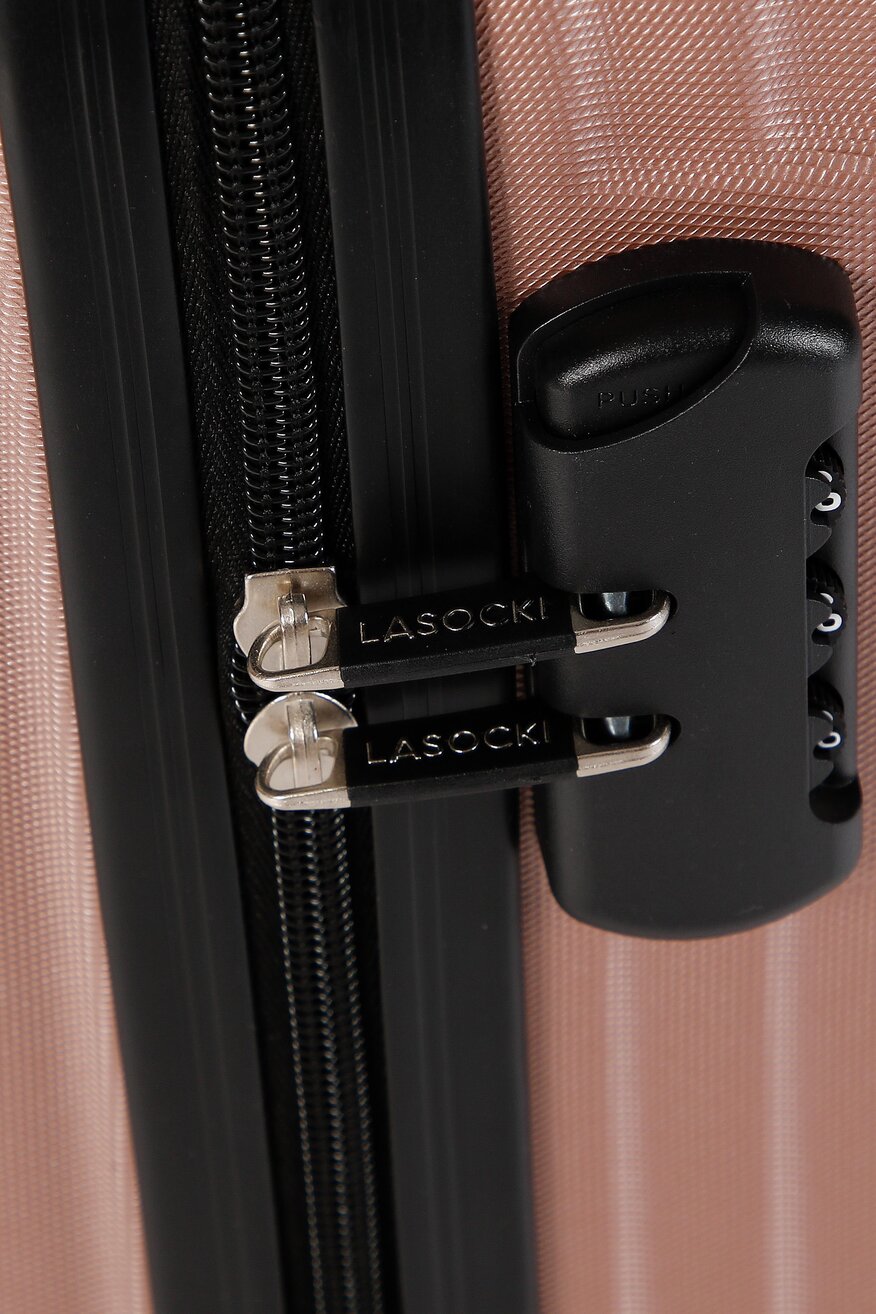 Lasocki - Mała twarda walizka złota - 5904248369422