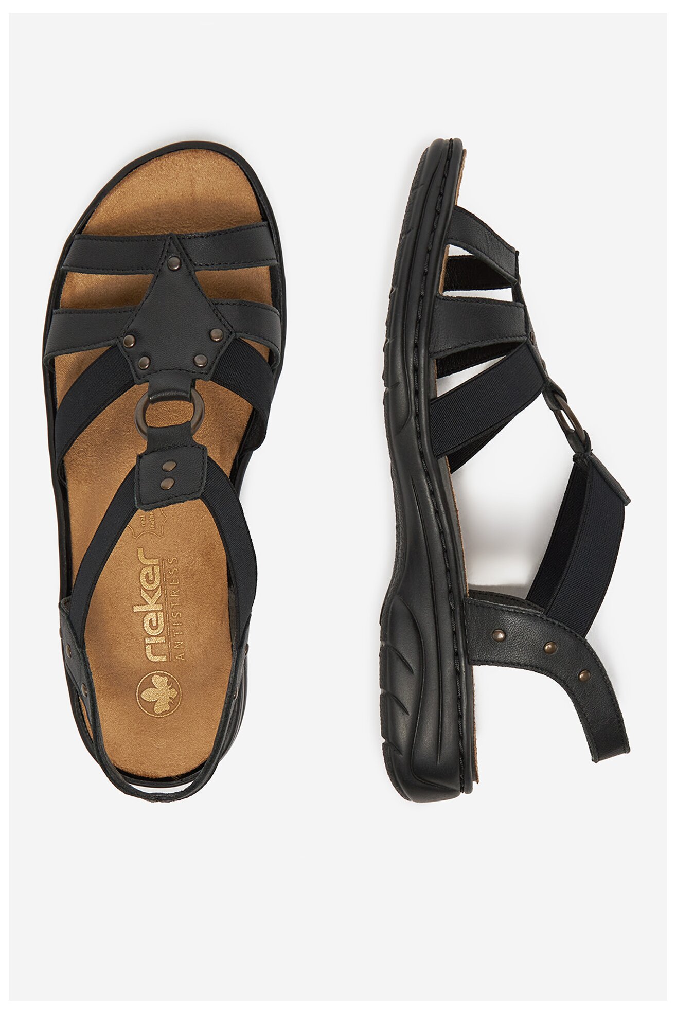 Sandały Rieker 64574-00 Czarny