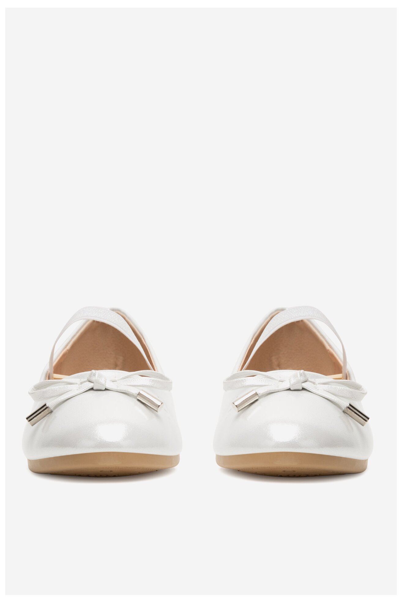 Baleriny Nelli Blu CM240531-14 Srebrny