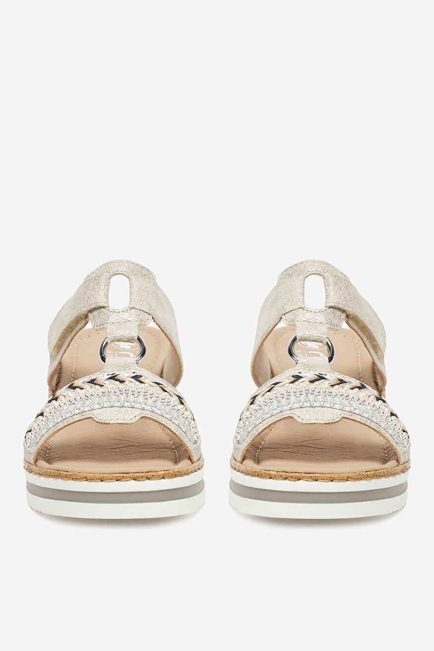 Rieker - Klapki na koturnie - 2230078412148