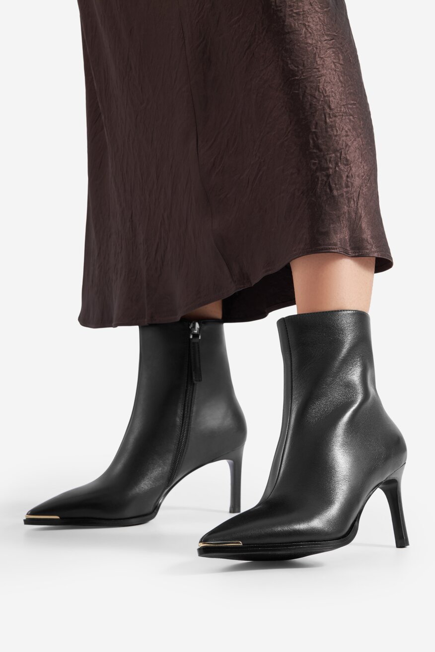 Gino Rossi - Botki skórzane na szpilce - 5905588985075