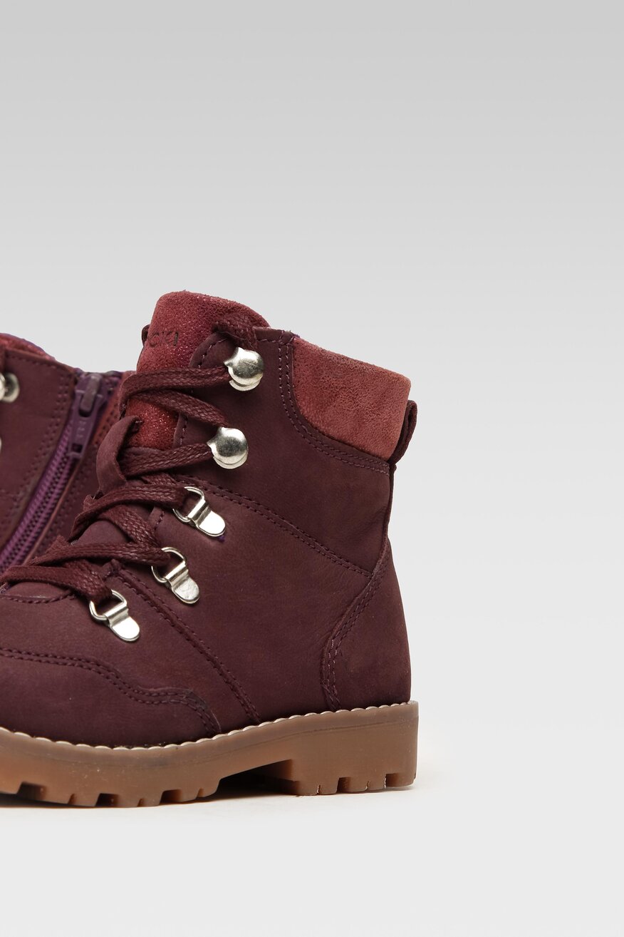 
                Lasocki Kids - Skórzane kozaki fioletowe - 5904862380704