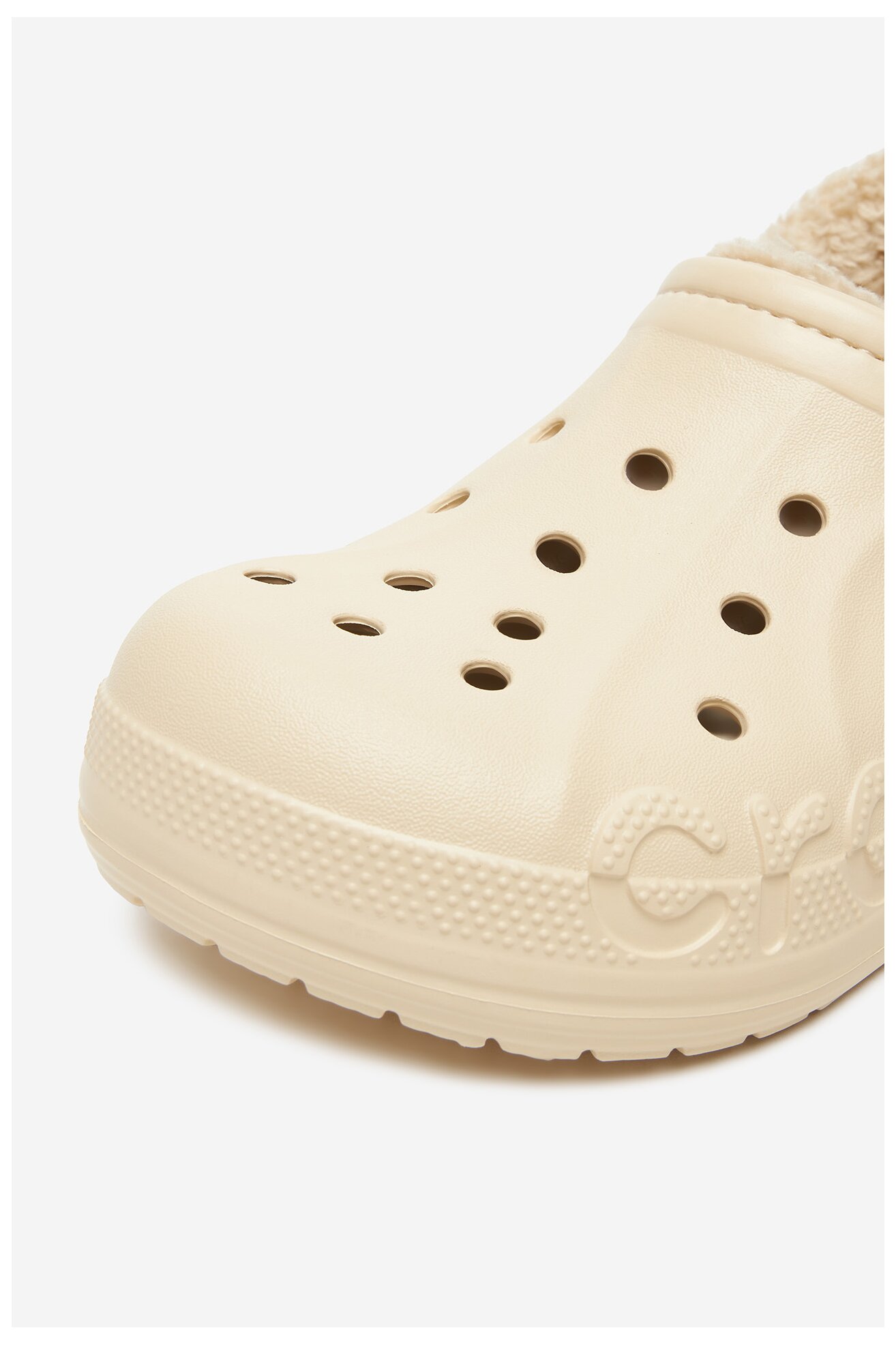 Șlapi pentru bazin Crocs C-BAYA LINED FUZZ STRAP CLOG 206633-11S BEJ