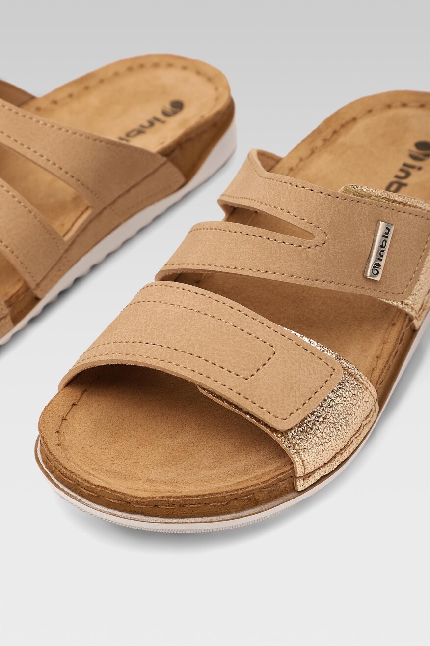 Inblu - Klapki złote - 5903698501796