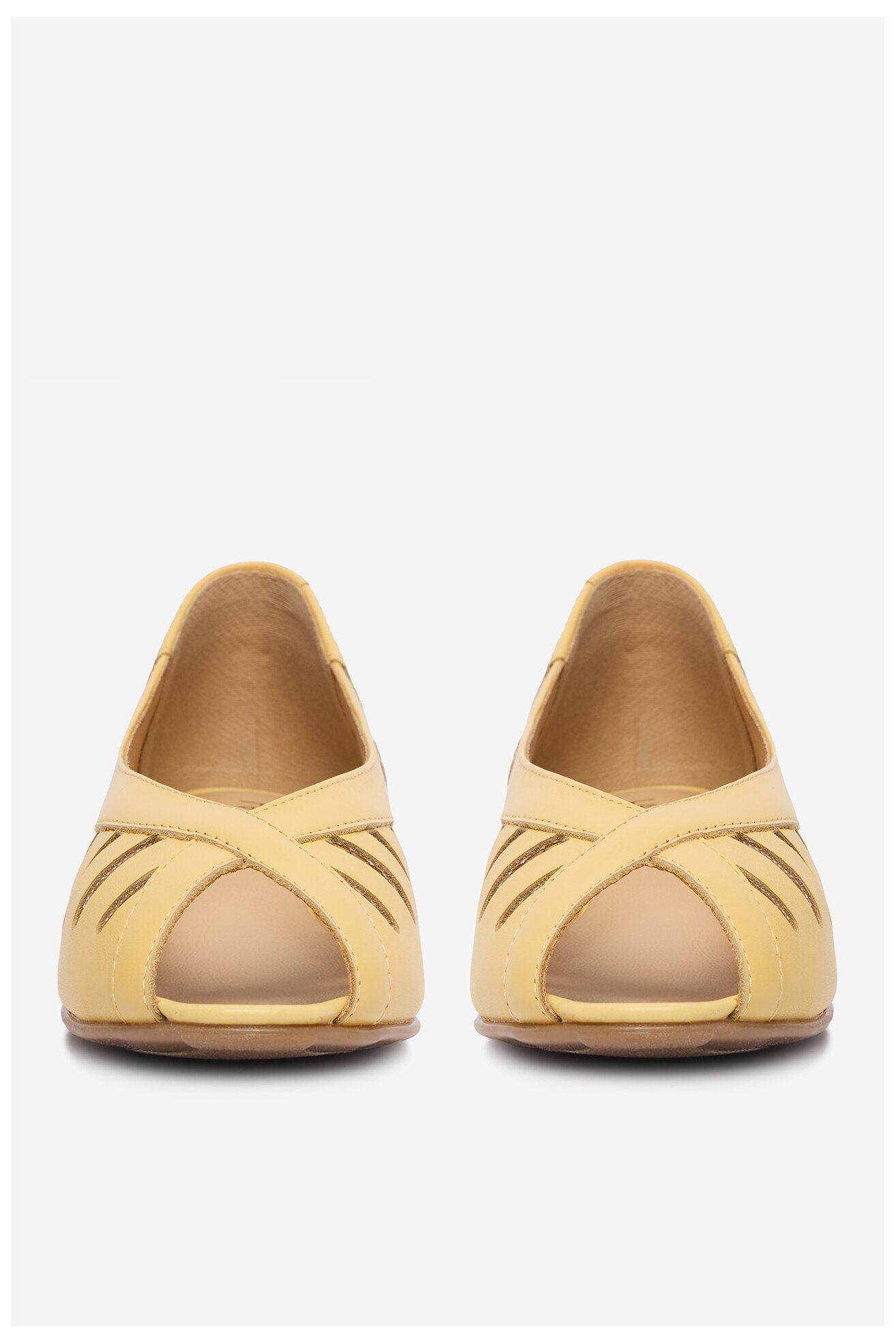 Baleriny Lasocki CEO-RST-ERICA-66 Żółty jasny