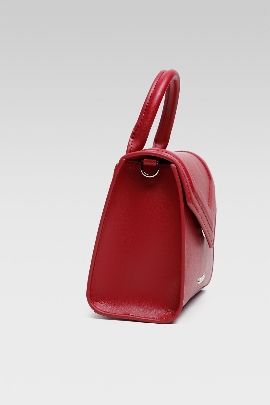 Gino Rossi - Torebka skórzana czerwona - 5904248086893