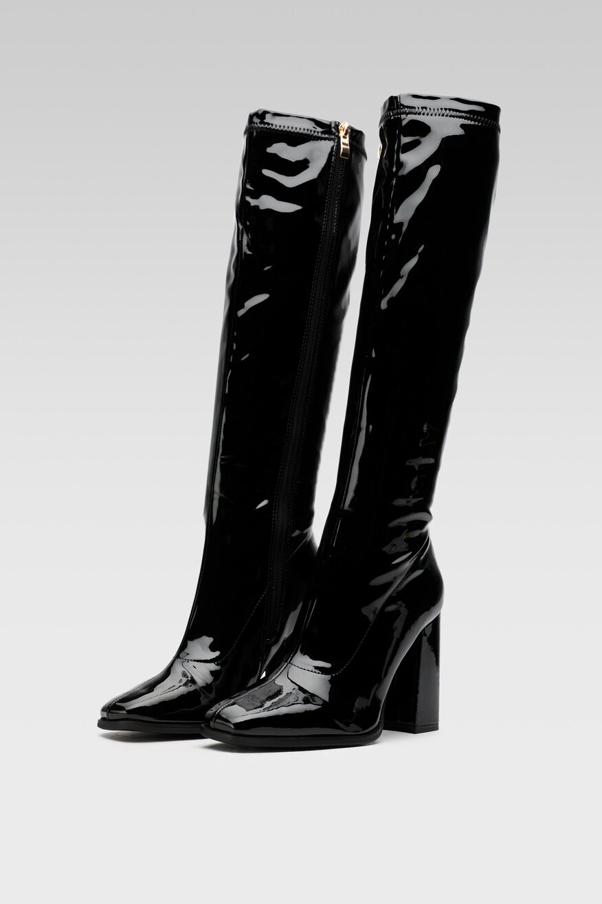 DeeZee - Botki skórzane na platformie - 5904862218731